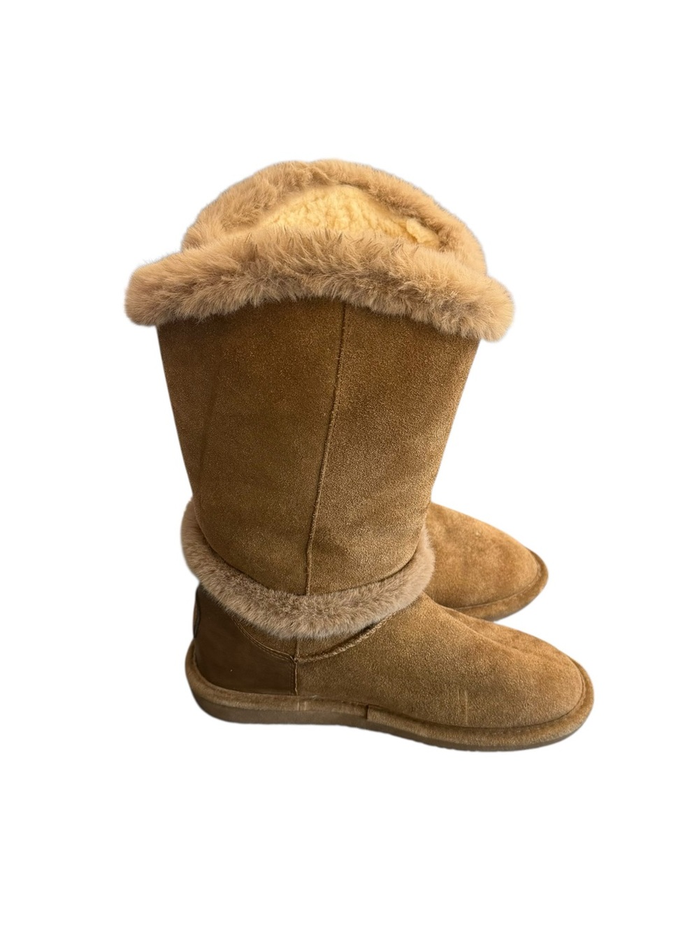 BearPaw Women's Kendall Winter Tall Pull-On Boots Plush Lined Boot in Light Tan - Picture 5 of 13